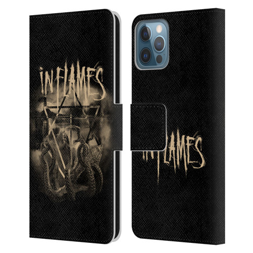 In Flames Metal Grunge Octoflames Leather Book Wallet Case Cover For Apple iPhone 12 / iPhone 12 Pro