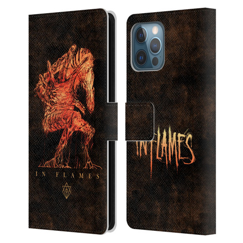 In Flames Metal Grunge Creature Leather Book Wallet Case Cover For Apple iPhone 12 Pro Max