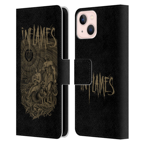 In Flames Metal Grunge Adventures Leather Book Wallet Case Cover For Apple iPhone 13