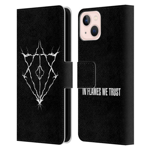 In Flames Metal Grunge Jesterhead Logo Leather Book Wallet Case Cover For Apple iPhone 13