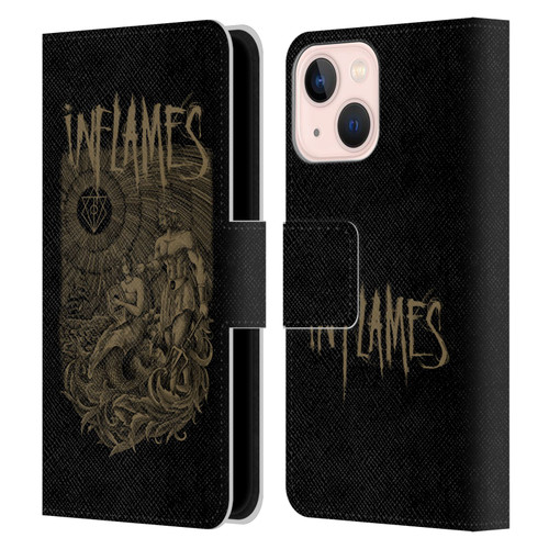 In Flames Metal Grunge Adventures Leather Book Wallet Case Cover For Apple iPhone 13 Mini