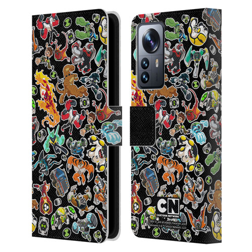 Ben 10: Animated Series Graphics Alien Pattern Leather Book Wallet Case Cover For Xiaomi 12 Pro