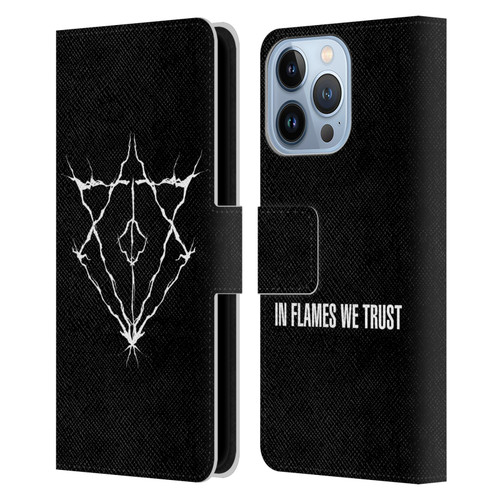 In Flames Metal Grunge Jesterhead Logo Leather Book Wallet Case Cover For Apple iPhone 13 Pro