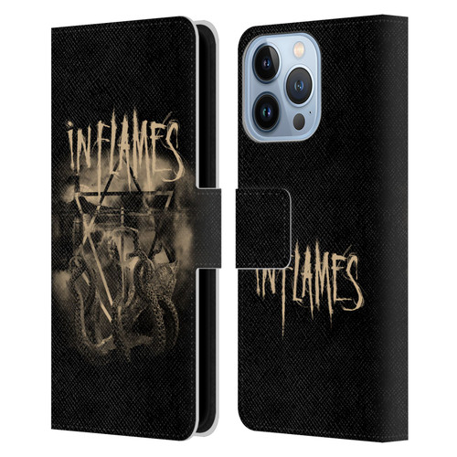 In Flames Metal Grunge Octoflames Leather Book Wallet Case Cover For Apple iPhone 13 Pro