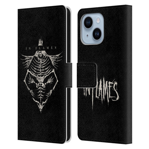 In Flames Metal Grunge Jesterhead Bones Leather Book Wallet Case Cover For Apple iPhone 14 Plus