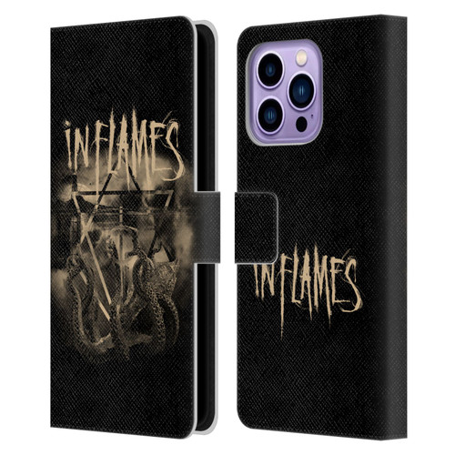 In Flames Metal Grunge Octoflames Leather Book Wallet Case Cover For Apple iPhone 14 Pro Max