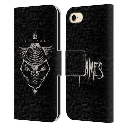 In Flames Metal Grunge Jesterhead Bones Leather Book Wallet Case Cover For Apple iPhone 7 / 8 / SE 2020 & 2022