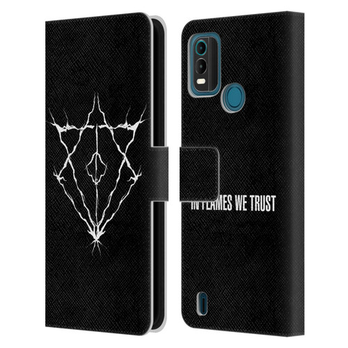 In Flames Metal Grunge Jesterhead Logo Leather Book Wallet Case Cover For Nokia G11 Plus