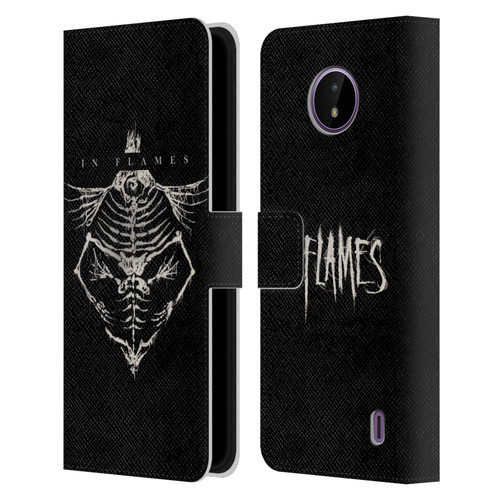 In Flames Metal Grunge Jesterhead Bones Leather Book Wallet Case Cover For Nokia C10 / C20