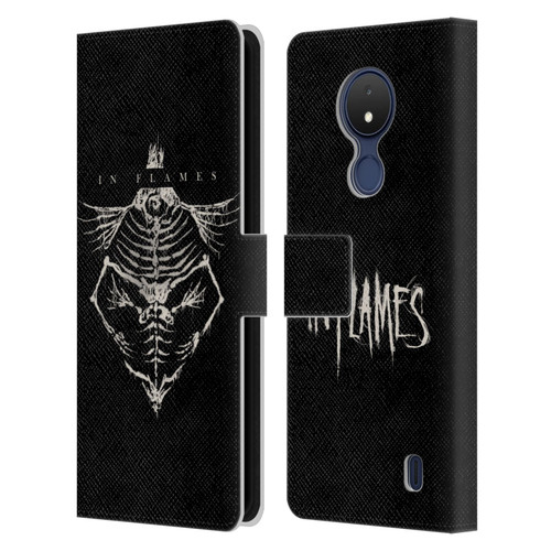 In Flames Metal Grunge Jesterhead Bones Leather Book Wallet Case Cover For Nokia C21