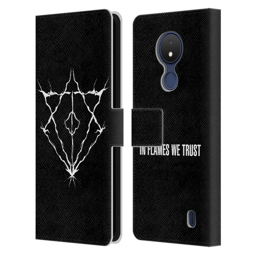 In Flames Metal Grunge Jesterhead Logo Leather Book Wallet Case Cover For Nokia C21