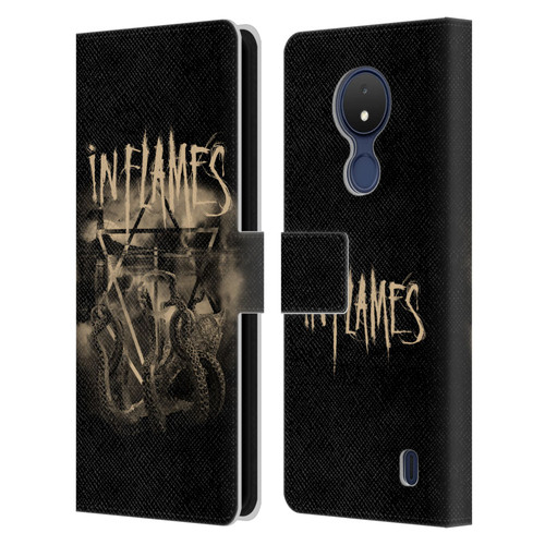 In Flames Metal Grunge Octoflames Leather Book Wallet Case Cover For Nokia C21