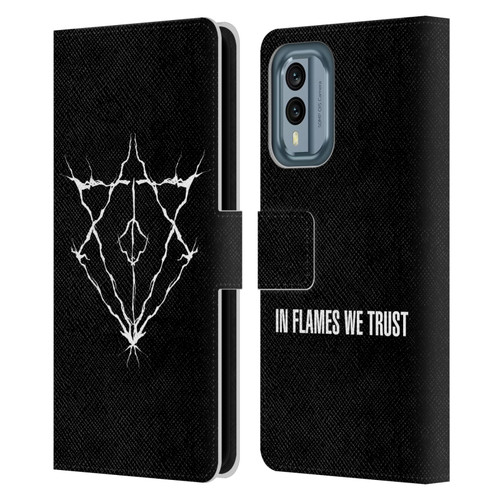 In Flames Metal Grunge Jesterhead Logo Leather Book Wallet Case Cover For Nokia X30
