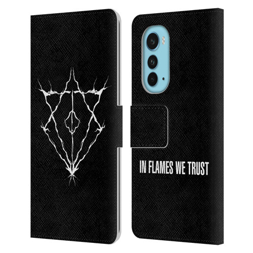 In Flames Metal Grunge Jesterhead Logo Leather Book Wallet Case Cover For Motorola Edge (2022)