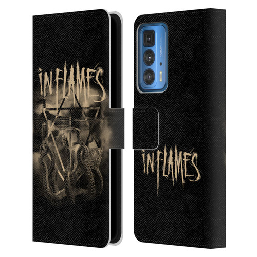 In Flames Metal Grunge Octoflames Leather Book Wallet Case Cover For Motorola Edge 20 Pro