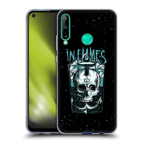 In Flames Metal Grunge Anchor Skull Soft Gel Case for Huawei P40 lite E