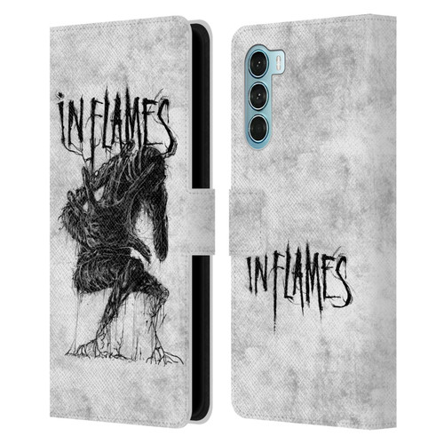 In Flames Metal Grunge Big Creature Leather Book Wallet Case Cover For Motorola Edge S30 / Moto G200 5G