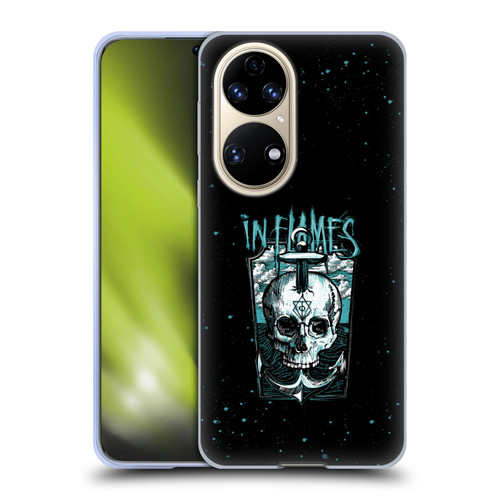 In Flames Metal Grunge Anchor Skull Soft Gel Case for Huawei P50