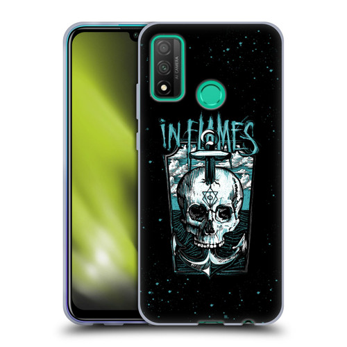 In Flames Metal Grunge Anchor Skull Soft Gel Case for Huawei P Smart (2020)