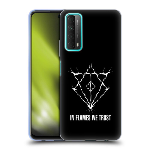 In Flames Metal Grunge Jesterhead Logo Soft Gel Case for Huawei P Smart (2021)