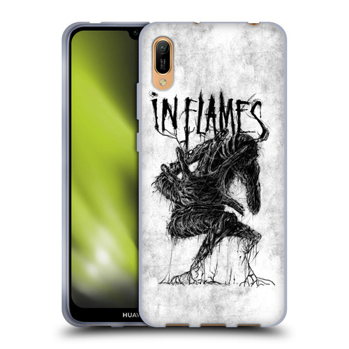 In Flames Metal Grunge Big Creature Soft Gel Case for Huawei Y6 Pro (2019)