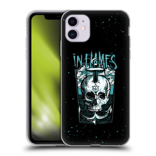In Flames Metal Grunge Anchor Skull Soft Gel Case for Apple iPhone 11