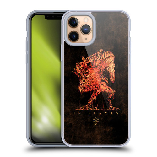 In Flames Metal Grunge Creature Soft Gel Case for Apple iPhone 11 Pro