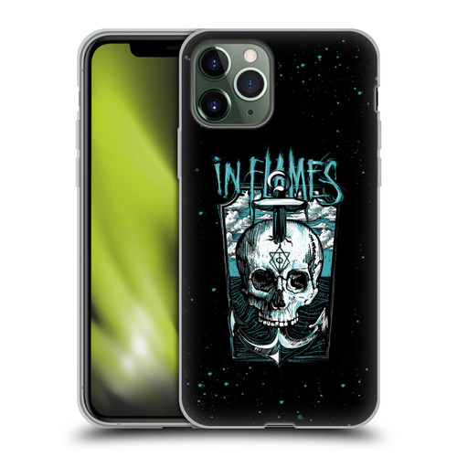 In Flames Metal Grunge Anchor Skull Soft Gel Case for Apple iPhone 11 Pro