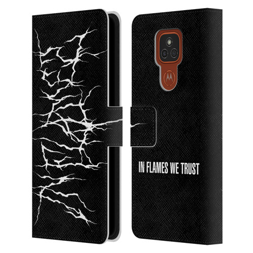 In Flames Metal Grunge Metal Logo Leather Book Wallet Case Cover For Motorola Moto E7 Plus