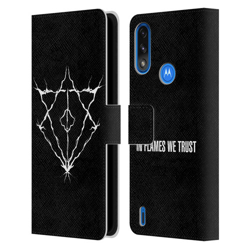 In Flames Metal Grunge Jesterhead Logo Leather Book Wallet Case Cover For Motorola Moto E7 Power / Moto E7i Power