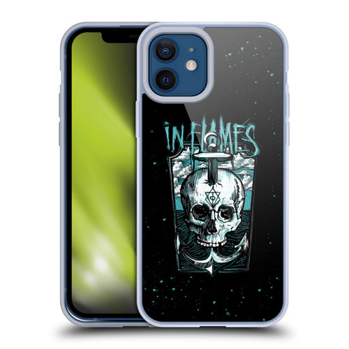 In Flames Metal Grunge Anchor Skull Soft Gel Case for Apple iPhone 12 / iPhone 12 Pro