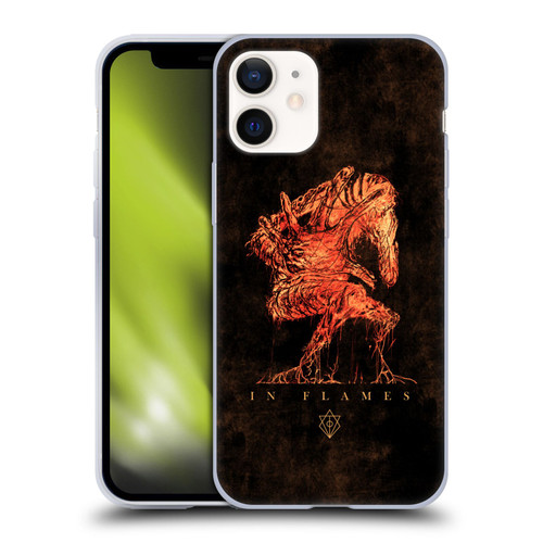In Flames Metal Grunge Creature Soft Gel Case for Apple iPhone 12 Mini