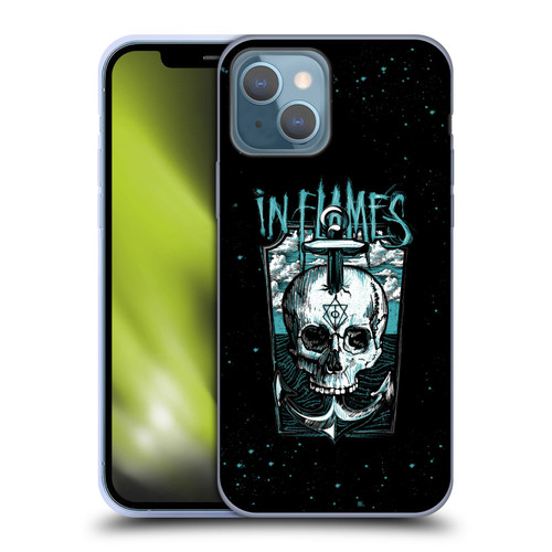 In Flames Metal Grunge Anchor Skull Soft Gel Case for Apple iPhone 13