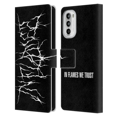 In Flames Metal Grunge Metal Logo Leather Book Wallet Case Cover For Motorola Moto G52