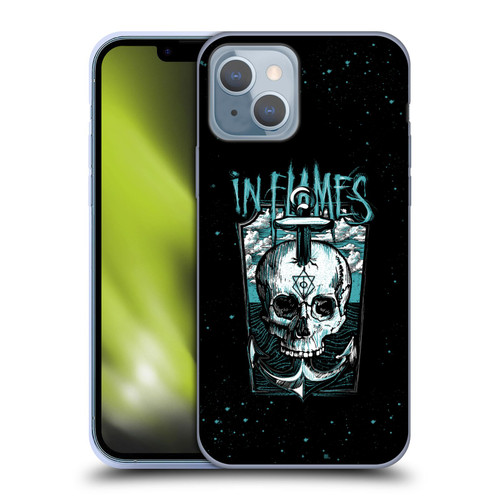 In Flames Metal Grunge Anchor Skull Soft Gel Case for Apple iPhone 14