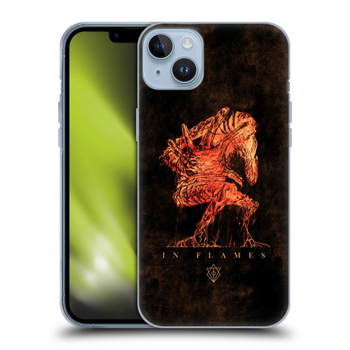 In Flames Metal Grunge Creature Soft Gel Case for Apple iPhone 14 Plus
