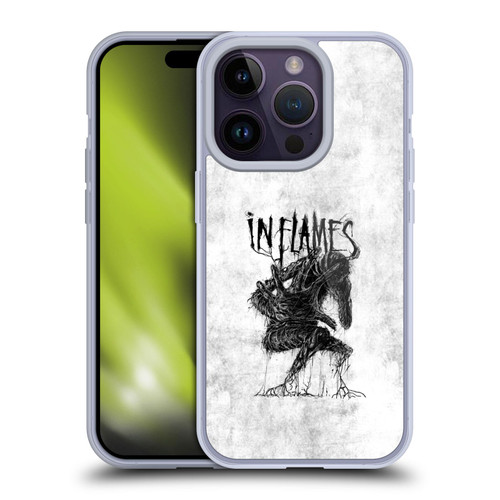 In Flames Metal Grunge Big Creature Soft Gel Case for Apple iPhone 14 Pro