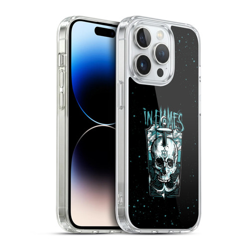 In Flames Metal Grunge Anchor Skull Soft Gel Case for Apple iPhone 14 Pro & MagSafe