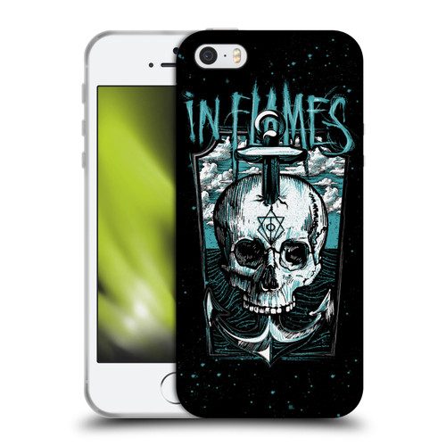 In Flames Metal Grunge Anchor Skull Soft Gel Case for Apple iPhone 5 / 5s / iPhone SE 2016