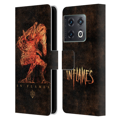 In Flames Metal Grunge Creature Leather Book Wallet Case Cover For OnePlus 10 Pro