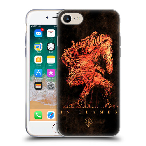 In Flames Metal Grunge Creature Soft Gel Case for Apple iPhone 7 / 8 / SE 2020 & 2022