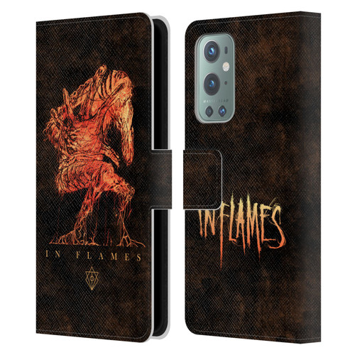 In Flames Metal Grunge Creature Leather Book Wallet Case Cover For OnePlus 9