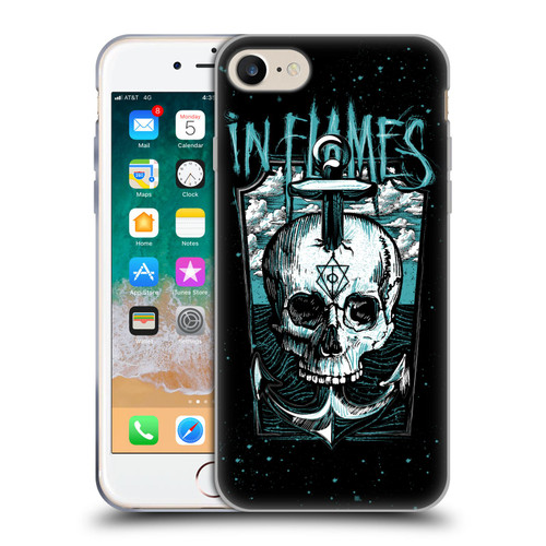In Flames Metal Grunge Anchor Skull Soft Gel Case for Apple iPhone 7 / 8 / SE 2020 & 2022