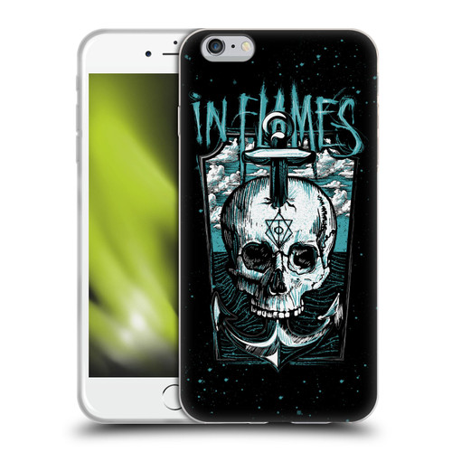 In Flames Metal Grunge Anchor Skull Soft Gel Case for Apple iPhone 6 Plus / iPhone 6s Plus