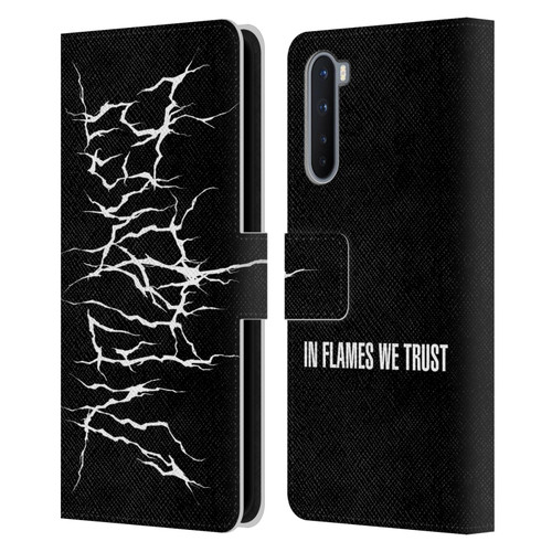 In Flames Metal Grunge Metal Logo Leather Book Wallet Case Cover For OnePlus Nord 5G