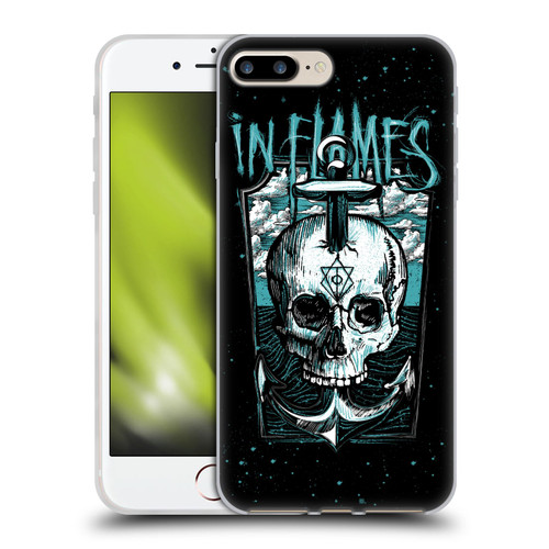 In Flames Metal Grunge Anchor Skull Soft Gel Case for Apple iPhone 7 Plus / iPhone 8 Plus