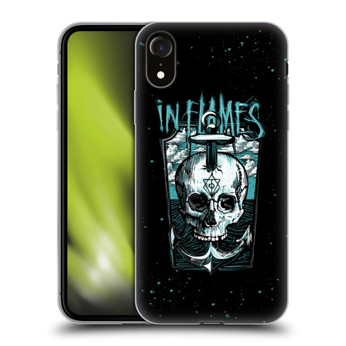 In Flames Metal Grunge Anchor Skull Soft Gel Case for Apple iPhone XR