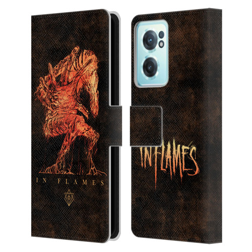 In Flames Metal Grunge Creature Leather Book Wallet Case Cover For OnePlus Nord CE 2 5G