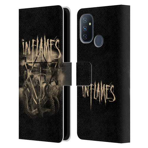 In Flames Metal Grunge Octoflames Leather Book Wallet Case Cover For OnePlus Nord N100