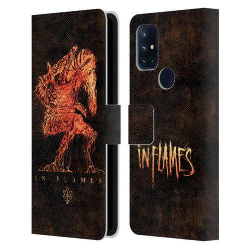 In Flames Metal Grunge Creature Leather Book Wallet Case Cover For OnePlus Nord N10 5G